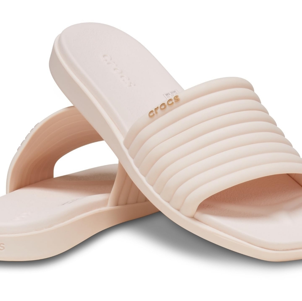 Crocs Miami Slides, Sandals for Women Color Dew Size W9